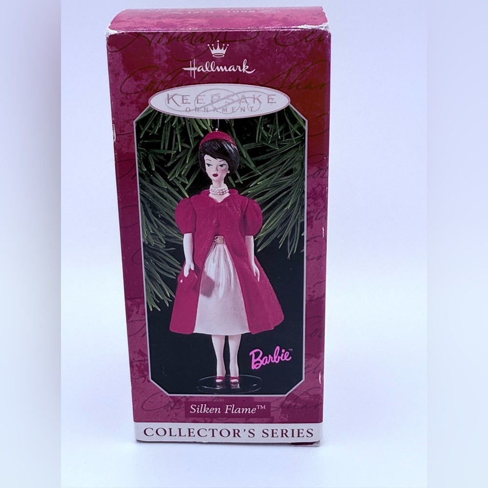 Vintage Silken Flame Barbie 1998 Hallmark Keepsake Christmas Ornament In Box
